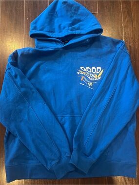 Blue 'Good For Nothing' Graphic Men’s Hoodie